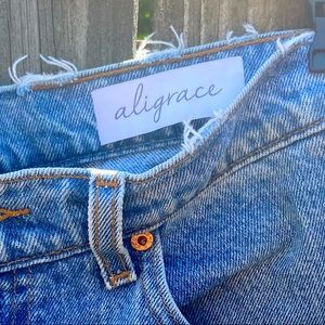 Aligrace Levi’s 550 custom distressed vintage 90’s EUC cotton distressed denim